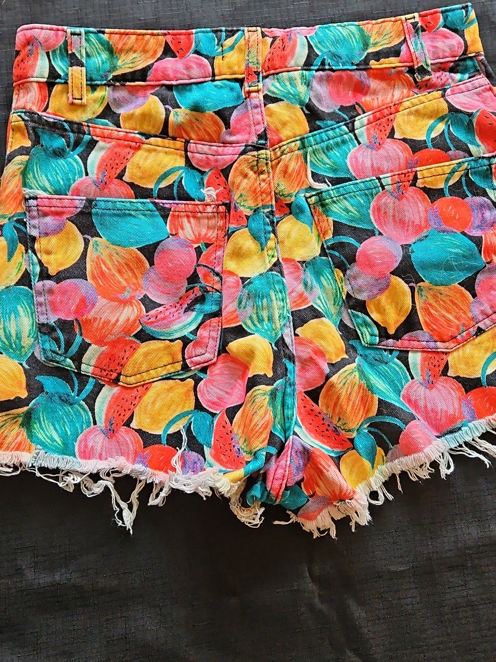 Zara Vibrant Fruit Pattern High Waist Shorts - Picture 7 of 12